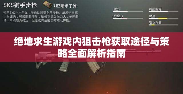 绝地求生游戏内狙击枪获取途径与策略全面解析指南