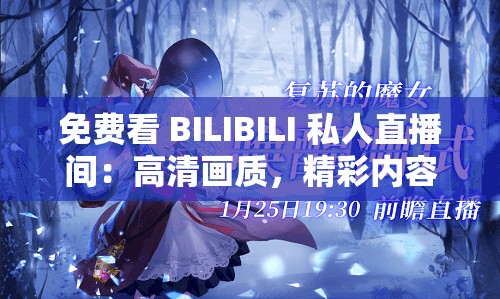 免费看 BILIBILI 私人直播间：高清画质，精彩内容不断