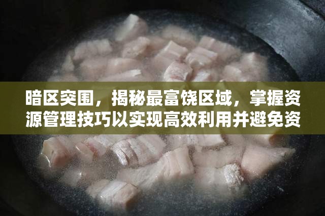 暗区突围，揭秘最富饶区域，掌握资源管理技巧以实现高效利用并避免资源浪费