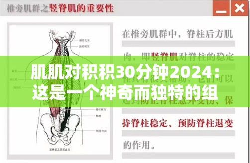 肌肌对积积30分钟2024：这是一个神奇而独特的组合