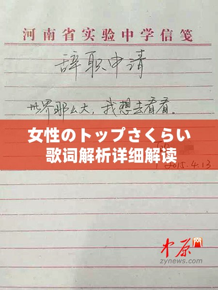 女性のトップさくらい 歌词解析详细解读