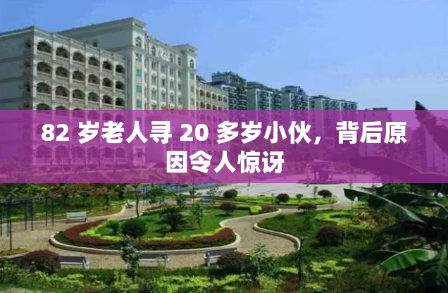 82 岁老人寻 20 多岁小伙，背后原因令人惊讶