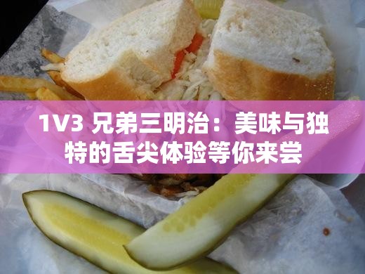 1V3 兄弟三明治：美味与独特的舌尖体验等你来尝