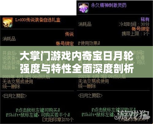 大掌门游戏内奇宝日月轮强度与特性全面深度剖析揭秘