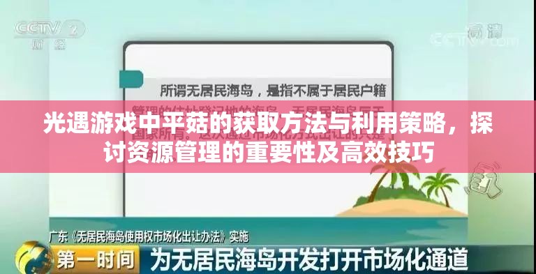 光遇游戏中平菇的获取方法与利用策略，探讨资源管理的重要性及高效技巧