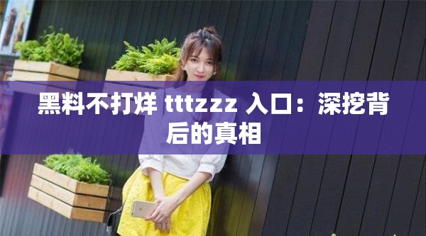 黑料不打烊 tttzzz 入口：深挖背后的真相