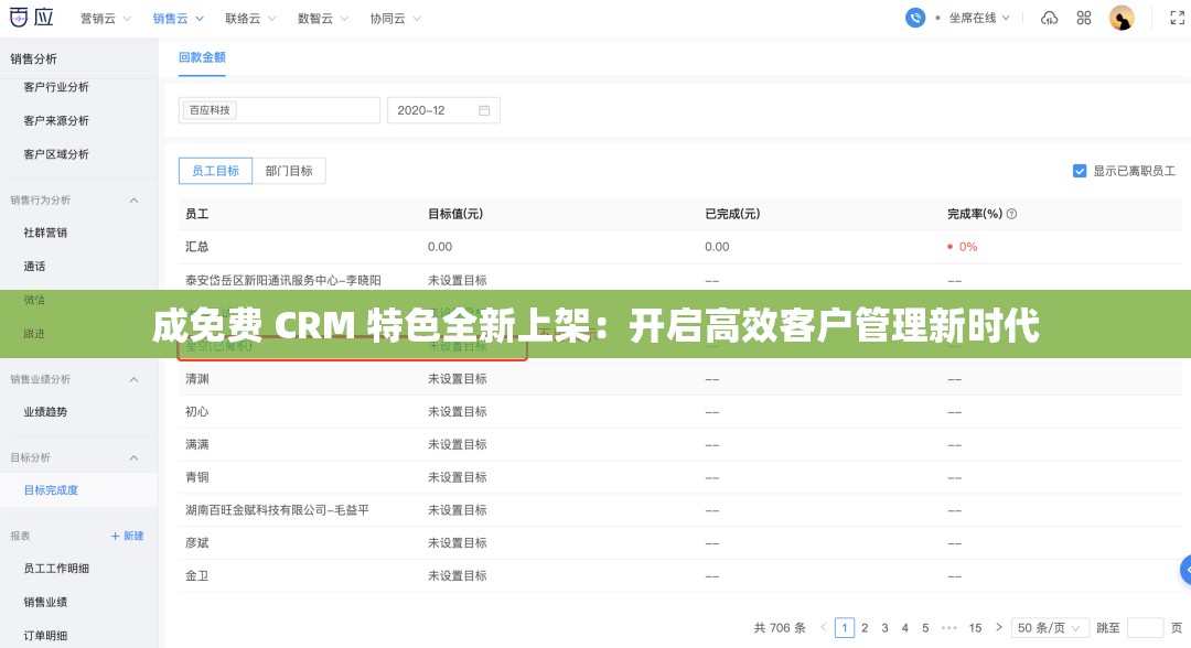 成免费 CRM 特色全新上架：开启高效客户管理新时代