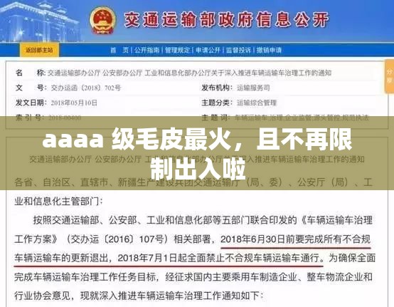 aaaa 级毛皮最火，且不再限制出入啦