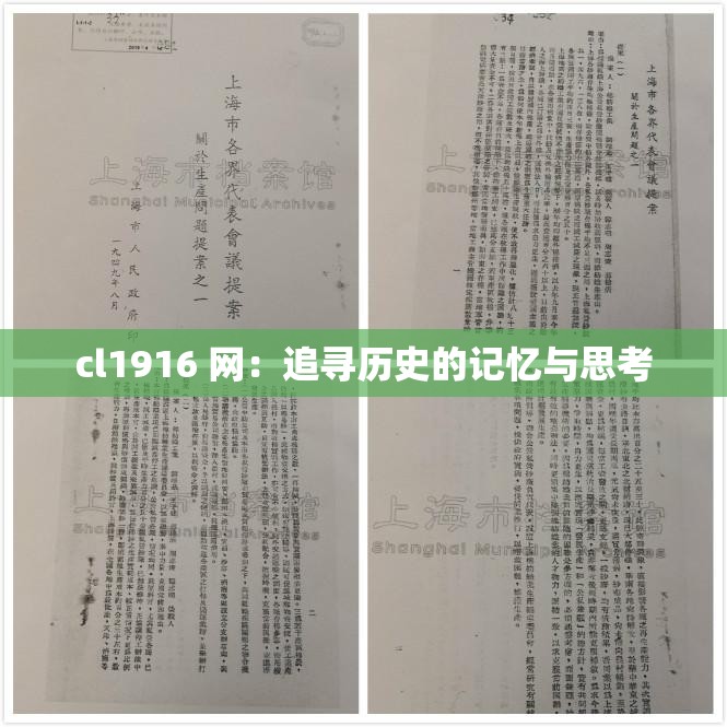 cl1916 网：追寻历史的记忆与思考