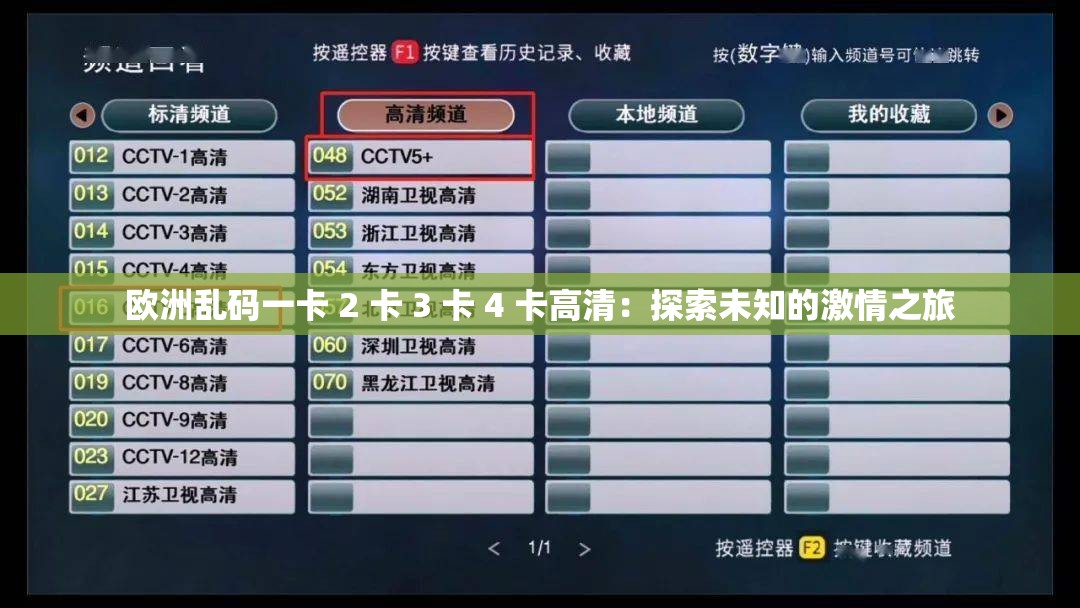 欧洲乱码一卡 2 卡 3 卡 4 卡高清：探索未知的激情之旅