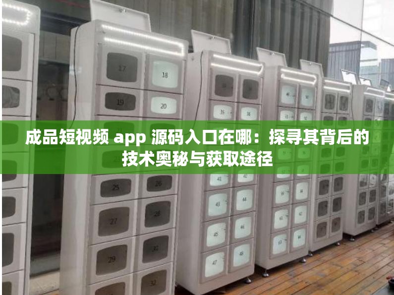 成品短视频 app 源码入口在哪：探寻其背后的技术奥秘与获取途径