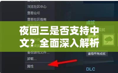 夜回三是否支持中文？全面深入解析游戏语言设置详情