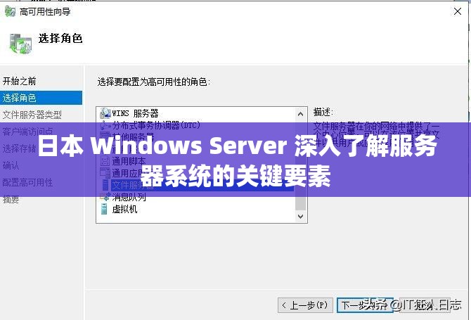 日本 Windows Server 深入了解服务器系统的关键要素