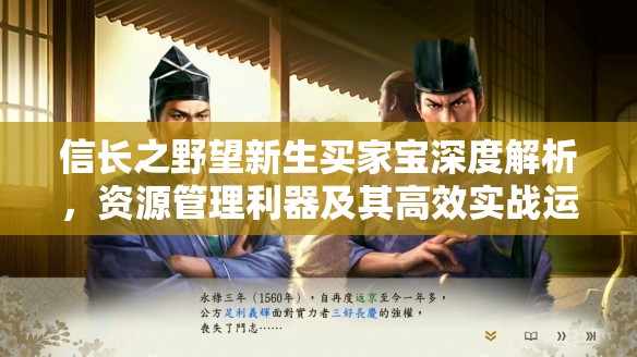 信长之野望新生买家宝深度解析，资源管理利器及其高效实战运用策略