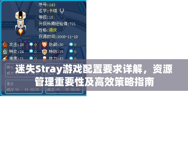 迷失Stray游戏配置要求详解，资源管理重要性及高效策略指南