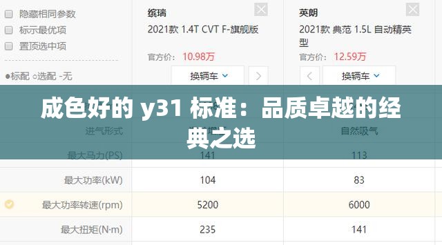 成色好的 y31 标准：品质卓越的经典之选