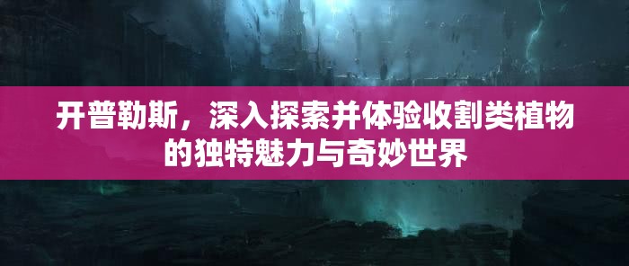 开普勒斯，深入探索并体验收割类植物的独特魅力与奇妙世界