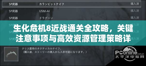 生化危机8近战通关全攻略，关键注意事项与高效资源管理策略详解