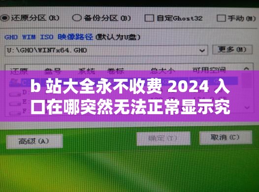 b 站大全永不收费 2024 入口在哪突然无法正常显示究竟为何