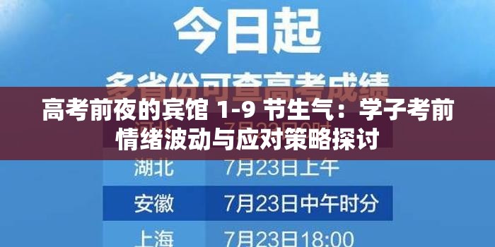 高考前夜的宾馆 1-9 节生气：学子考前情绪波动与应对策略探讨