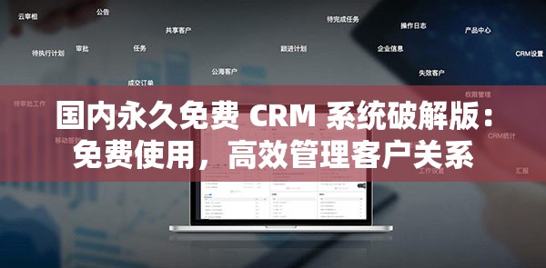 国内永久免费 CRM 系统破解版：免费使用，高效管理客户关系