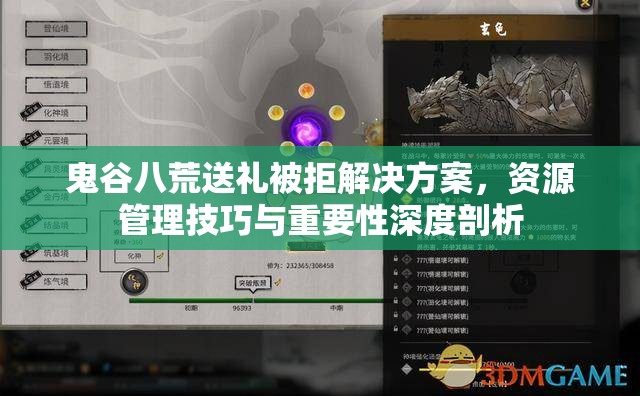 鬼谷八荒送礼被拒解决方案，资源管理技巧与重要性深度剖析