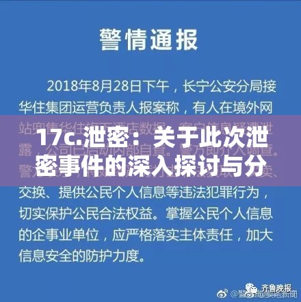 17c.泄密：关于此次泄密事件的深入探讨与分析