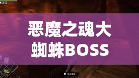 恶魔之魂大蜘蛛BOSS铠甲蜘蛛高效打法攻略与战斗资源管理技巧