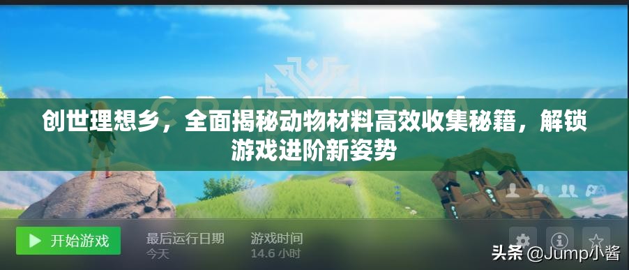 创世理想乡，全面揭秘动物材料高效收集秘籍，解锁游戏进阶新姿势