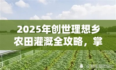 2025年创世理想乡农田灌溉全攻略，掌握秘籍，让农田全年绿意盎然生机勃发