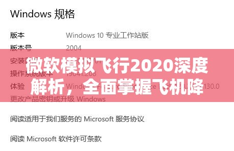 微软模拟飞行2020深度解析，全面掌握飞机降落技巧与攻略