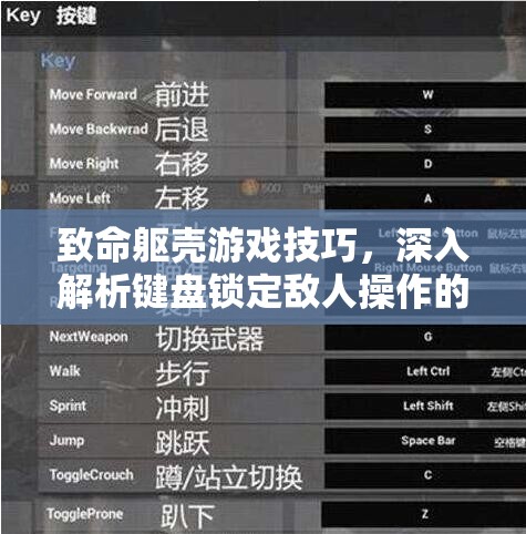 致命躯壳游戏技巧，深入解析键盘锁定敌人操作的策略与秘诀