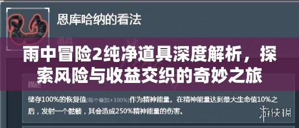 雨中冒险2纯净道具深度解析，探索风险与收益交织的奇妙之旅