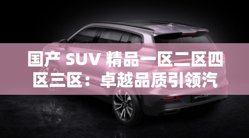 国产 SUV 精品一区二区四区三区：卓越品质引领汽车风尚