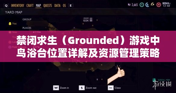 禁闭求生（Grounded）游戏中鸟浴台位置详解及资源管理策略分享