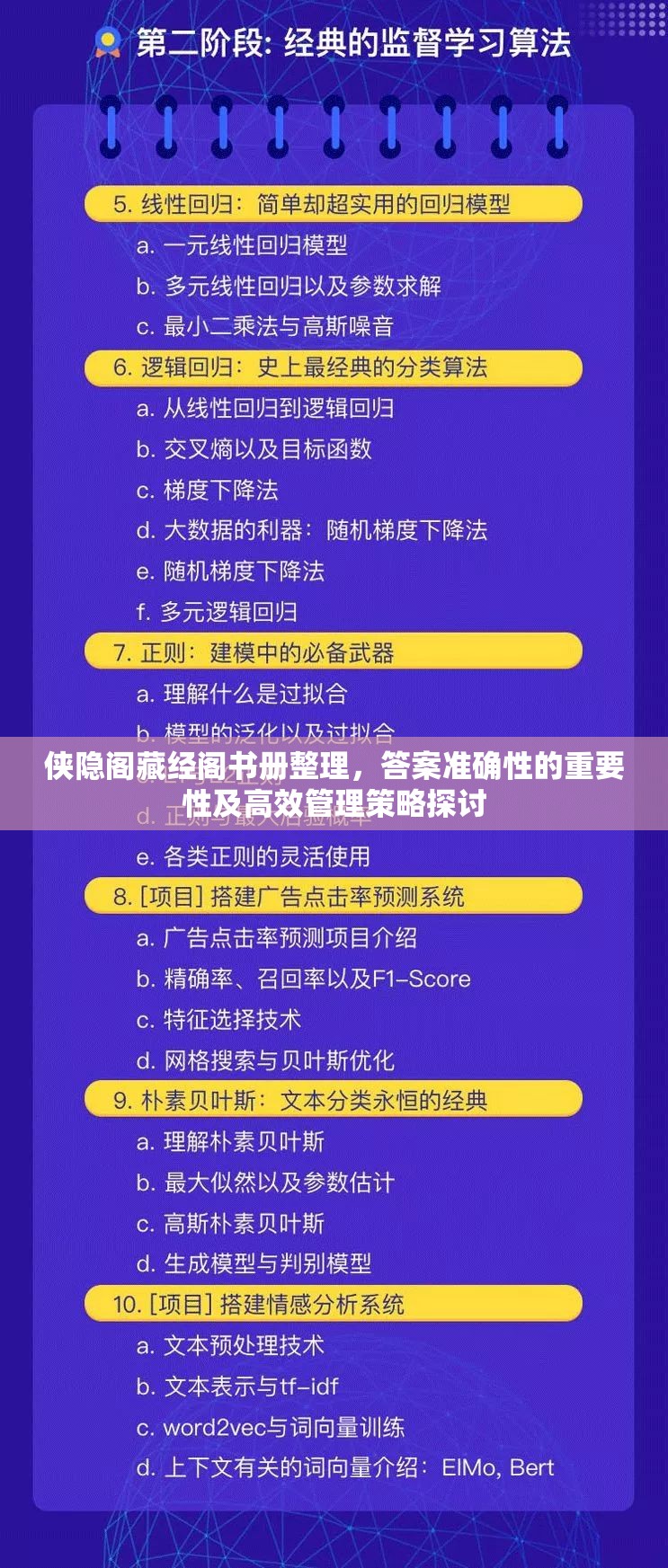 侠隐阁藏经阁书册整理，答案准确性的重要性及高效管理策略探讨