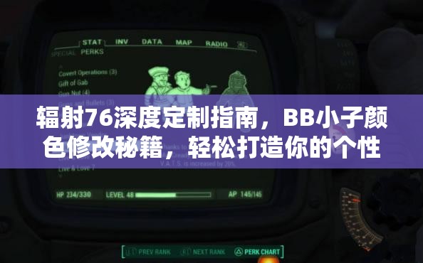 辐射76深度定制指南，BB小子颜色修改秘籍，轻松打造你的个性化专属哔哔小子