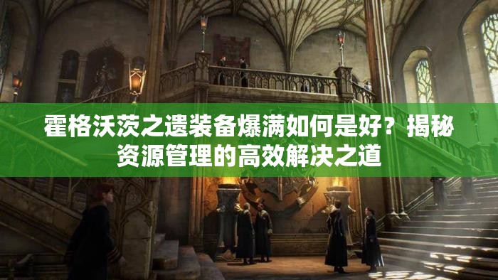 霍格沃茨之遗装备爆满如何是好？揭秘资源管理的高效解决之道