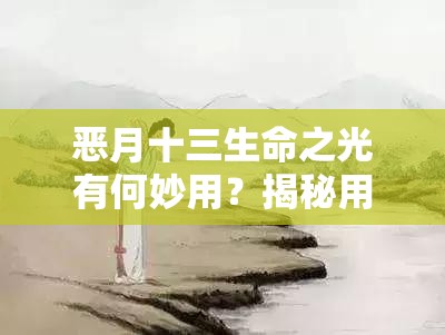 恶月十三生命之光有何妙用？揭秘用途及演变历程专题