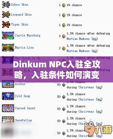 Dinkum NPC入驻全攻略，入驻条件如何演变？怎样才能成功邀请？