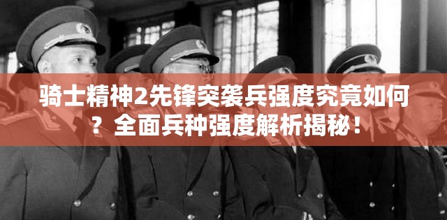 骑士精神2先锋突袭兵强度究竟如何？全面兵种强度解析揭秘！