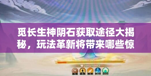 觅长生神阴石获取途径大揭秘，玩法革新将带来哪些惊喜？