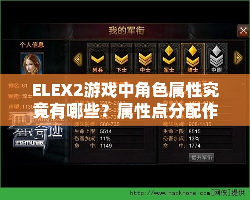 ELEX2游戏中角色属性究竟有哪些？属性点分配作用全面解析揭秘