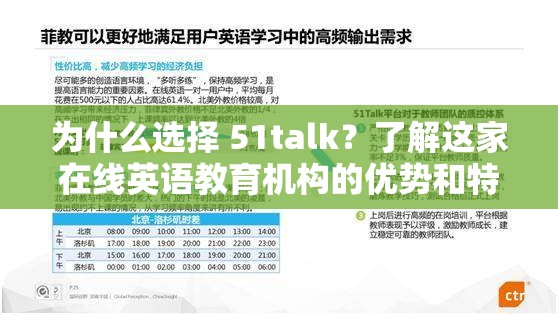 为什么选择 51talk？了解这家在线英语教育机构的优势和特点