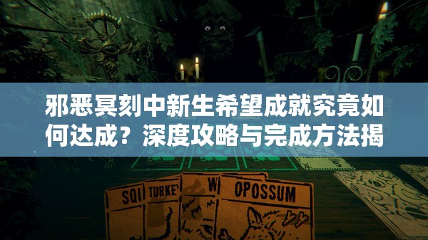 邪恶冥刻中新生希望成就究竟如何达成？深度攻略与完成方法揭秘！