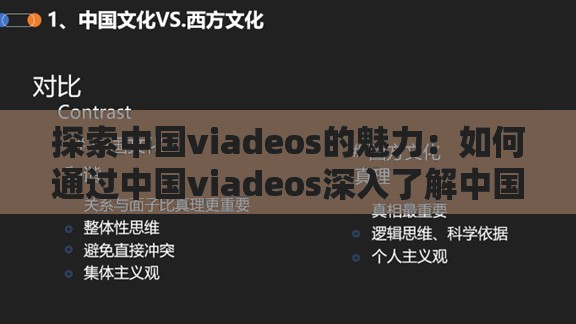 探索中国viadeos的魅力：如何通过中国viadeos深入了解中国文化与创意表达？