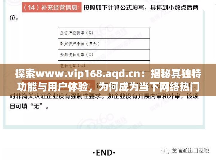 探索www.vip168.aqd.cn：揭秘其独特功能与用户体验，为何成为当下网络热门选择？