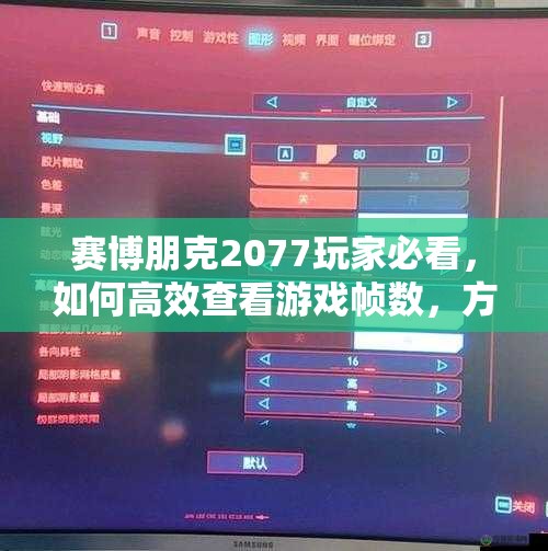 赛博朋克2077玩家必看，如何高效查看游戏帧数，方法揭秘？